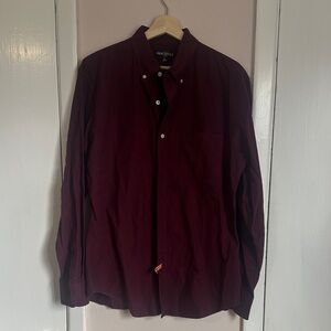 J. Crew Men's Deep Burgundy Casual Shirt